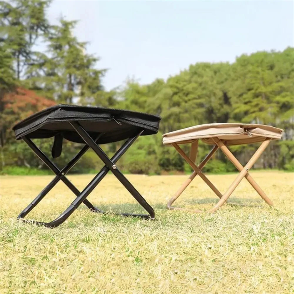 (image for) IPRee Bearing 100Kg Outdoor Must-have Camping Folding Stools Portable Ultra Light Beach Picnic Fishing Hiking Travel Folding Chair Camping