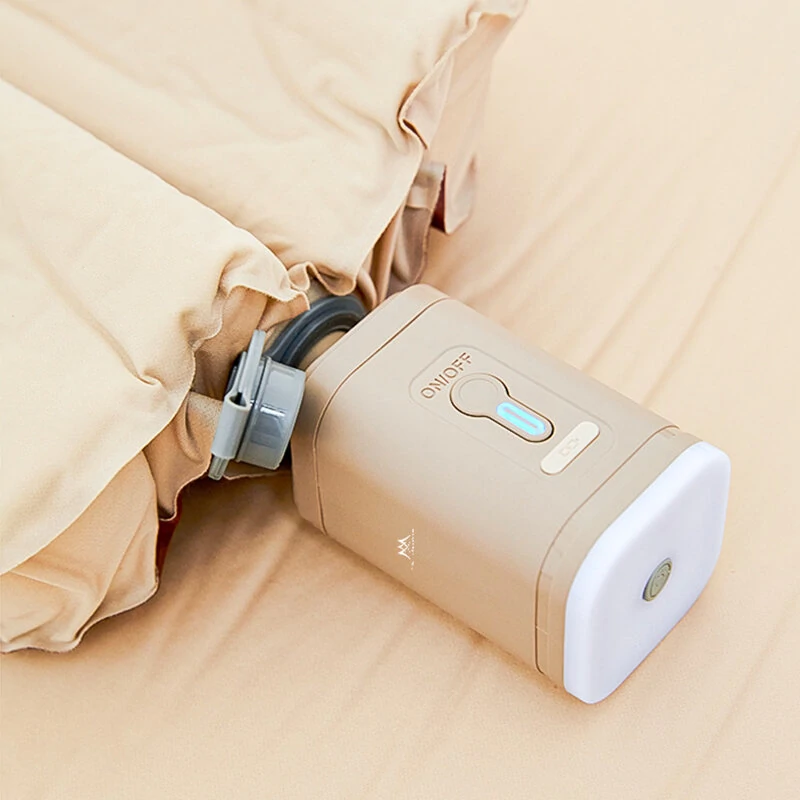 (image for) Mini Electric Air Pump with Lights Wireless Air Compressor Inflator/Deflator Pumps for Indoor/Outdoor Camping Equipment